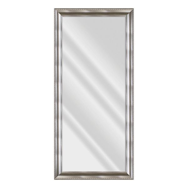 Providence Anne Antique Silver Framed Leaner Mirror, 30x64
