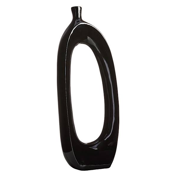 Crosby St. Riley Black Ceramic Vase, 30"
