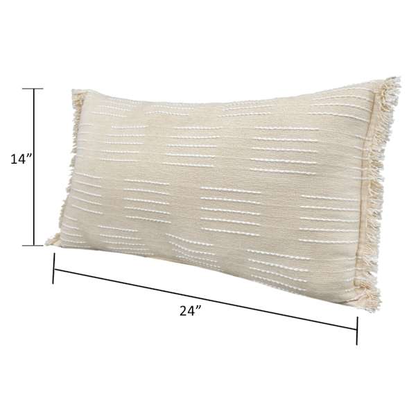 Tracey Boyd Broken Stripe Slub Throw Pillow, 14x24