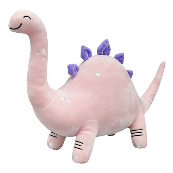 Tiny Dreamers Pink Stegosaurus Shaped Pillow