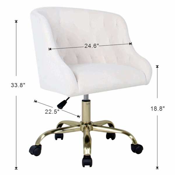 Sophia Office Chair, Cream