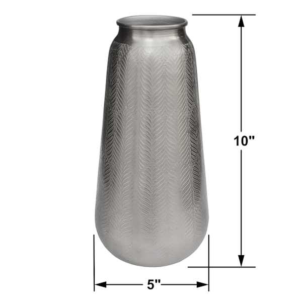 Found & Fable Half Etching Metal Vase Medium