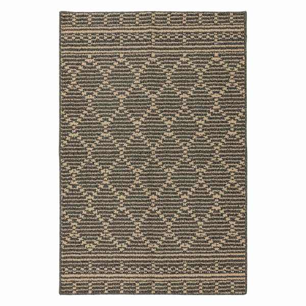 Olympia Charcoal & Tan Trellis Accent Rug, 30x45