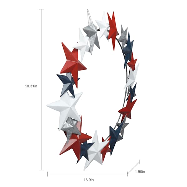 Patriotic Metal Star Wall Decor, 18"