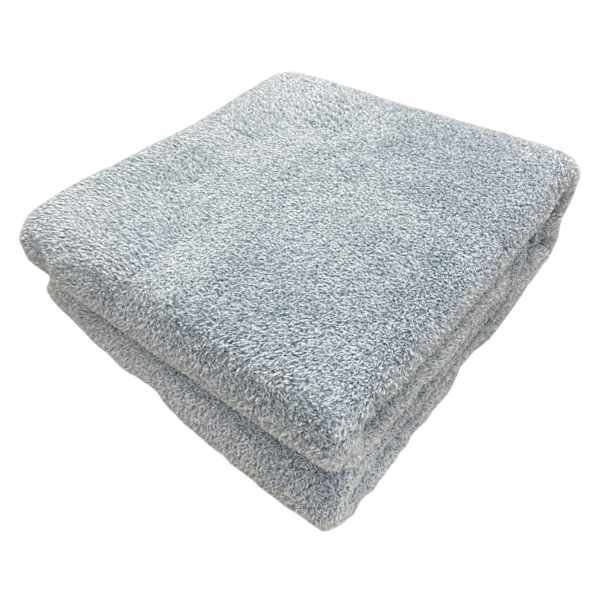 Blue Heathered Cozy Plush Throw Blanket, 50x60