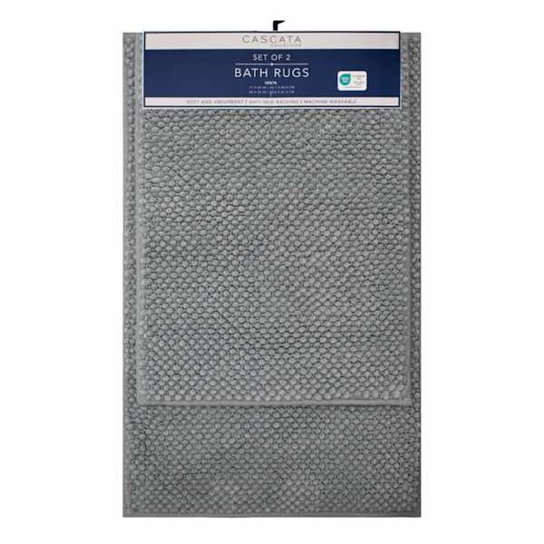 2-Piece Grey Greta Zig Zag Noodle Rug Set