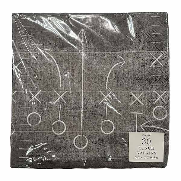 Grey Play Lunch Napkin 6.5 30Ct