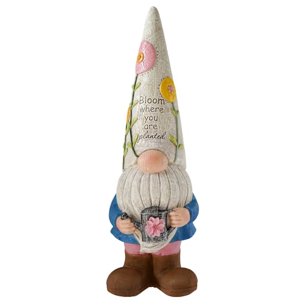 Gnome Holding Water Pot Outdoor Garden Statue