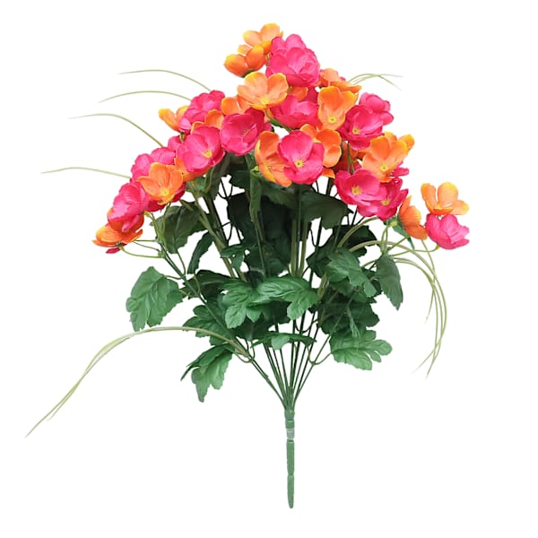 Pink & Orange Poppy Bush, 22"