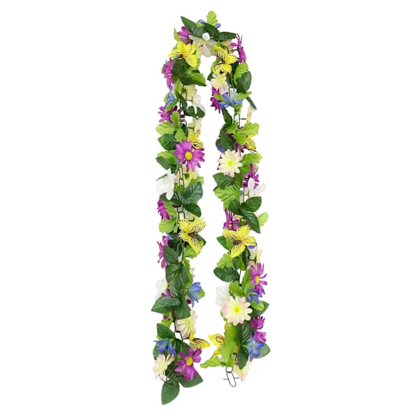 Daisy, Butterfly & Morning Glory Chain Garland, 72"