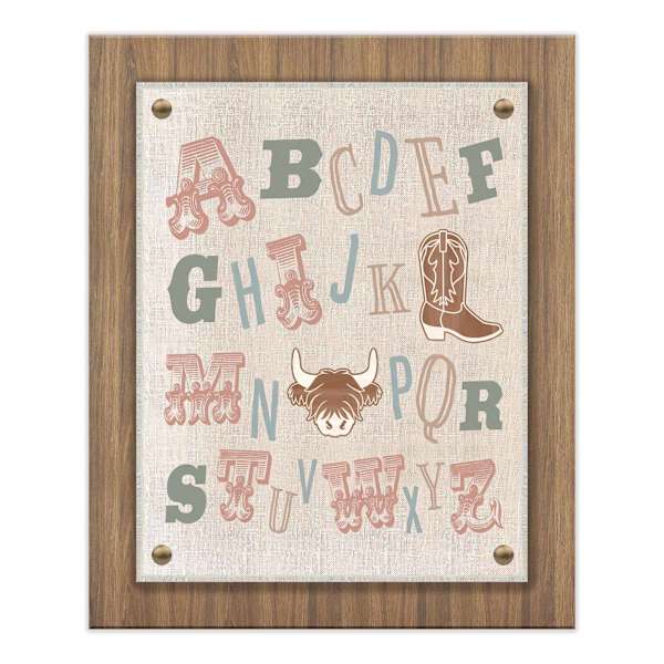 Nursery Alphabet Wooden Wall Art, 22x18