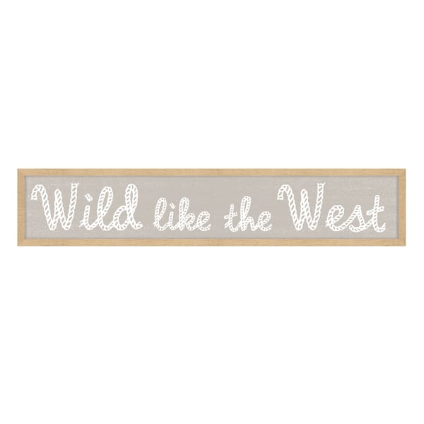 Wild West Framed Wooden Wall Art, 40x8
