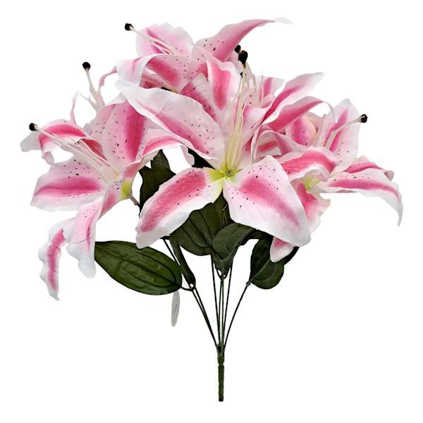 Pink Tiger Lily Bush, 19"