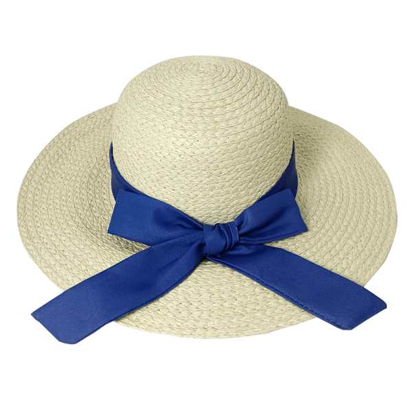 Willow Crossley Straw Garden Hat with Blue Ribbon