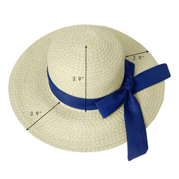 Willow Crossley Straw Garden Hat with Blue Ribbon