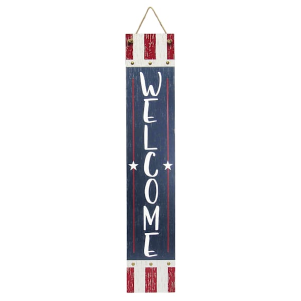 Patriotic Reversible Wooden Leaner, 47"