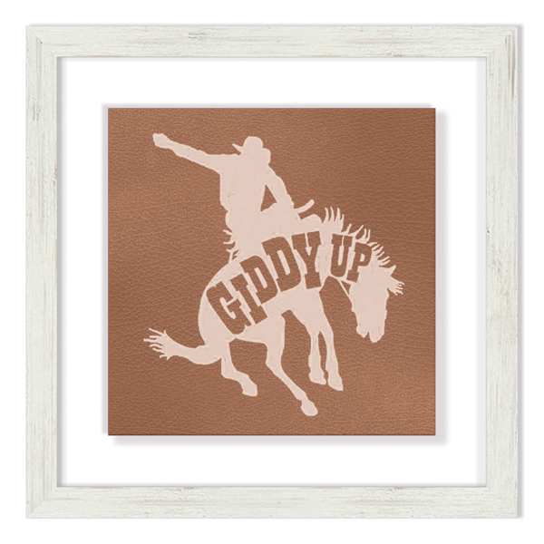 Giddy Up Cowboy Framed Wall Art, 12"