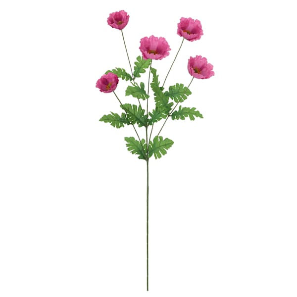 Red Poppy Stem, 30.25"