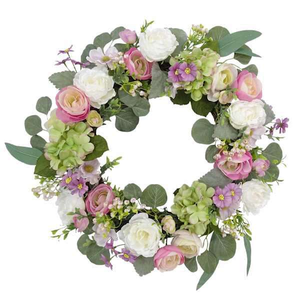 Mixed Floral Wreath, 21"