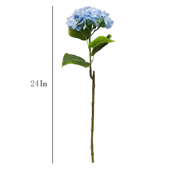 Light Blue Real-Feel Cone Hydrangea Stem, 24"