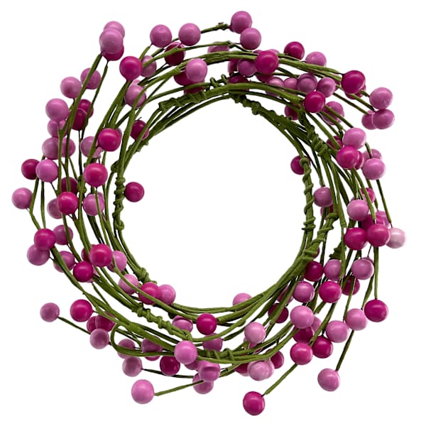 Pink Coiled Berries Garland, 60"