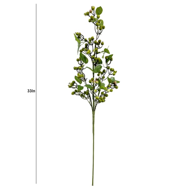 Green Berries Stem, 33"