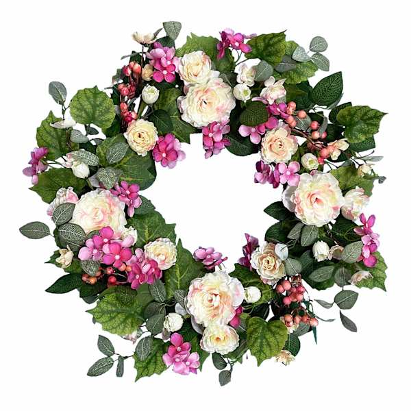 Peony & Wildflower Wreath, 24"