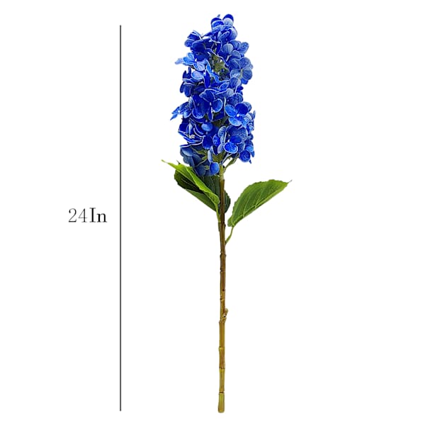 Blue Real-Feel Cone Hydrangea Stem, 24"