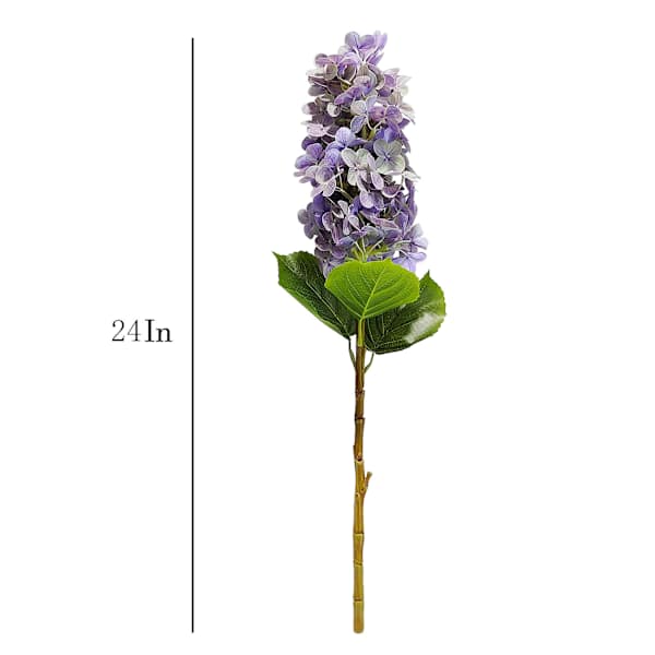 Light Purple Real-Feel Cone Hydrangea Stem, 24"
