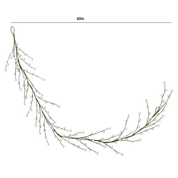 Cream Berries Coiled Garland, 60"