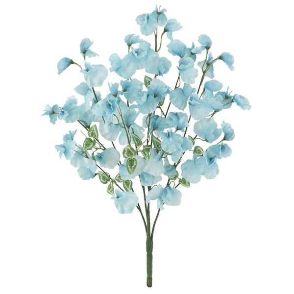 Blue Sweet Pea Floral Bush, 21"