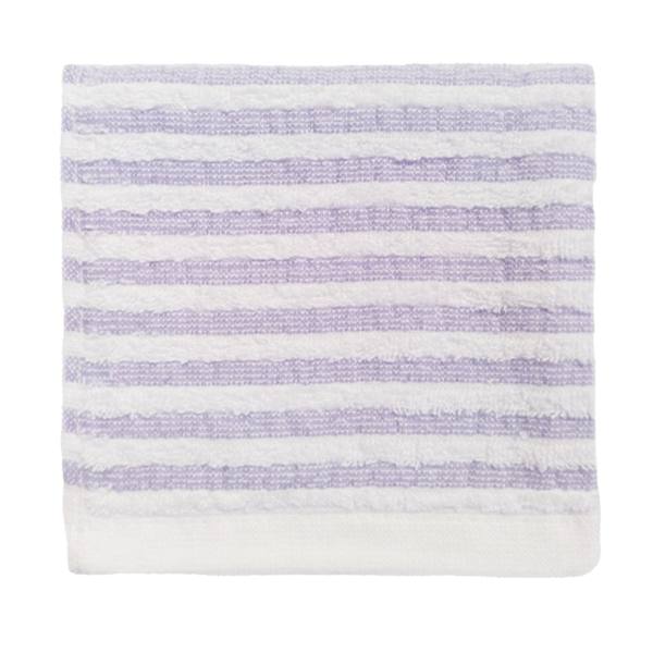Essential Striped Purple Washcloth, 13"