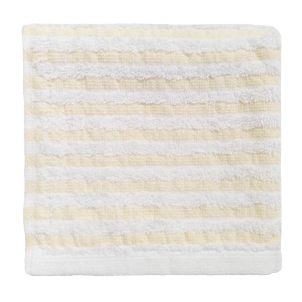 Essential Striped Yellow Washcloth, 13"