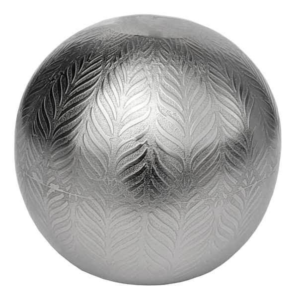 Found & Fable Half Etching Metal Orb with Flat Base, 4"