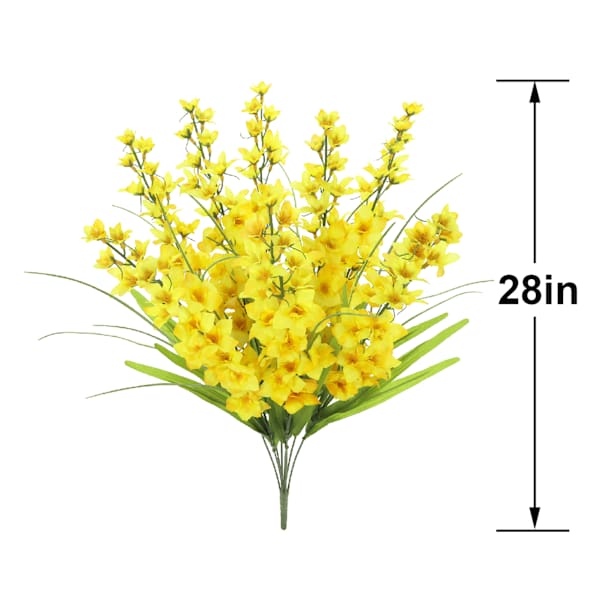 Yellow Delphinium Floral Spray, 30"