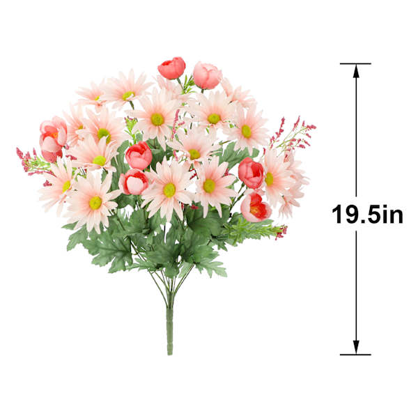 Pink Daisy & Buttercup Floral Spray, 19.5"
