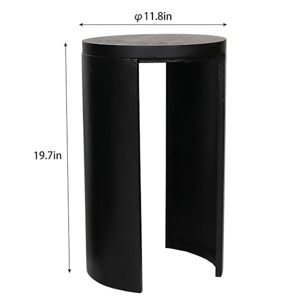 Crosby St. Black Wooden Plant Stand, Small