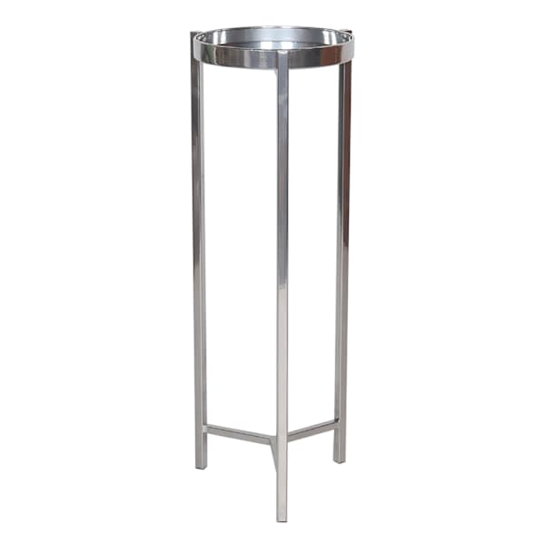 Crosby St. Silver Metal Plant Stand, Small