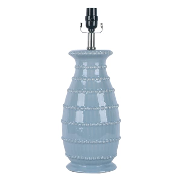 Light Blue Ceramic Medium Table Lamp, 19"
