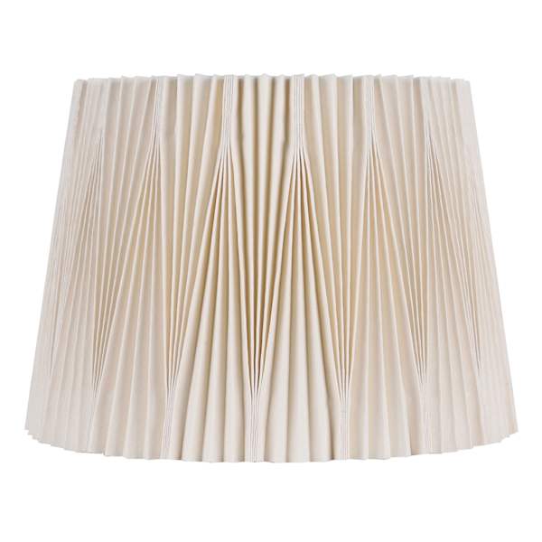 Beige Pleat Medium Table Drum Shade 12x14x10