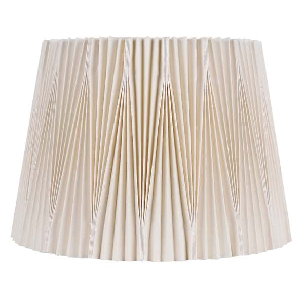 Beige Pleat Drum Large Table Lamp Shade, 13x17x12
