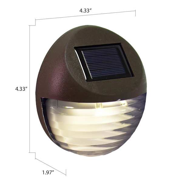 2-Lumen Solar Brown Circle Deck Light