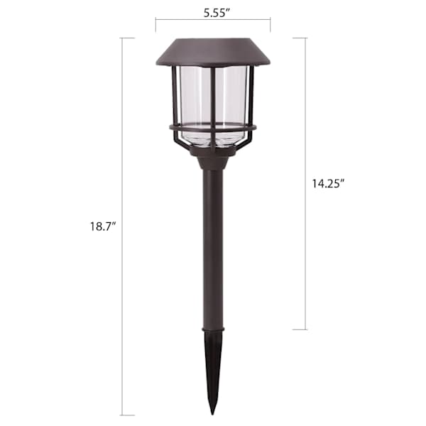 6-Pack 8-Lumen Solar  Oil Rubbed Bronze Caged Pathway Lights