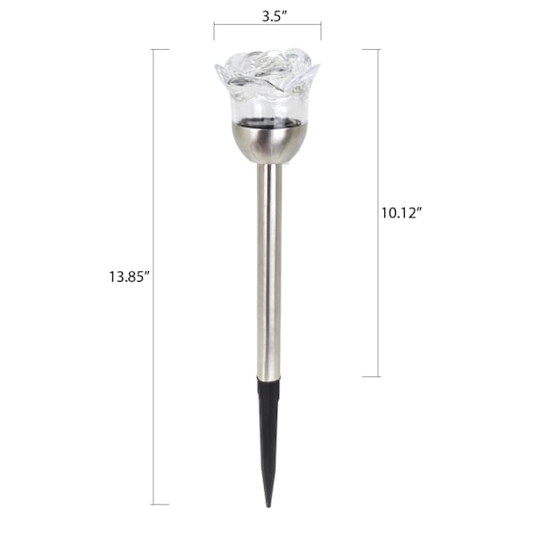 Solar Color Changing Rose Pathway Light