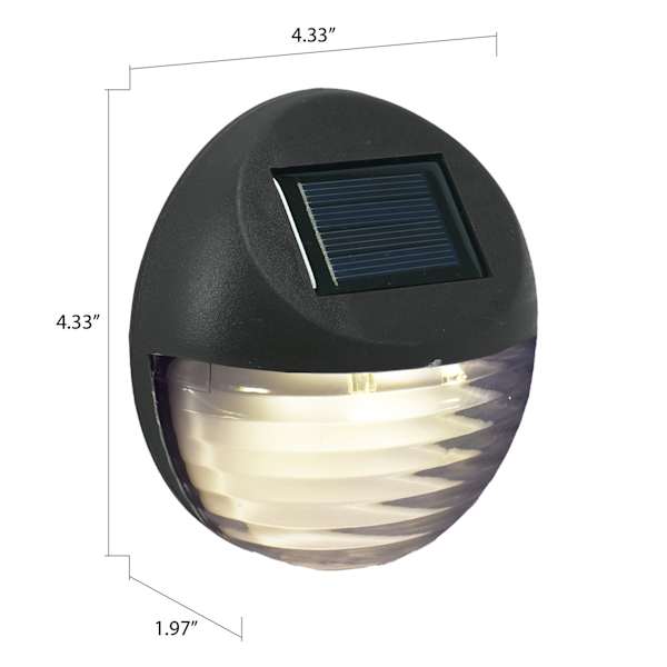 2-Lumen Solar Black Circle Deck Light