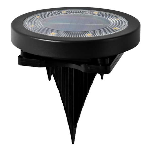 4-Pack 30-Lumen Solar Multi-Purpose Black Disc Light