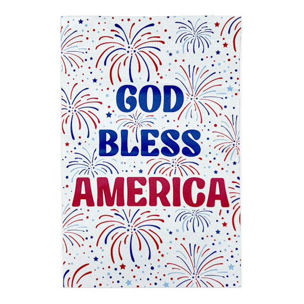 Patriotic God Bless America Flag, 17.5"