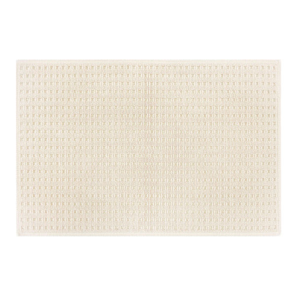 Crosby St. Ivory Waffle Antimicrobial Cotton Bath Rug, 20x30