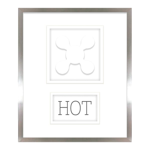 Framed Hot Faucet Print Under Glass Jeweled Wall Art, 13x11