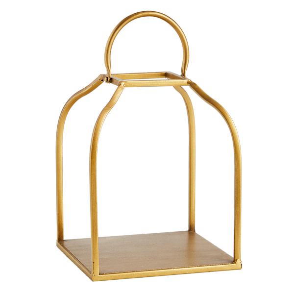 Honeybloom Gold Metal Lantern, 6x10